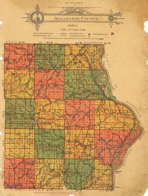 Outline map of Allamakee co. 1917