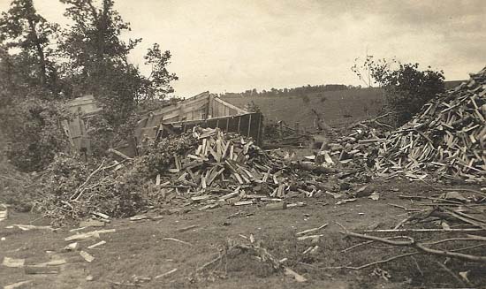 William Harris farm, 1915 tornado - Eve Orr's photo collection 