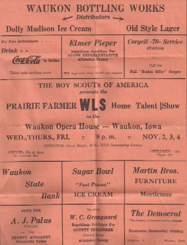 Program front, 1938