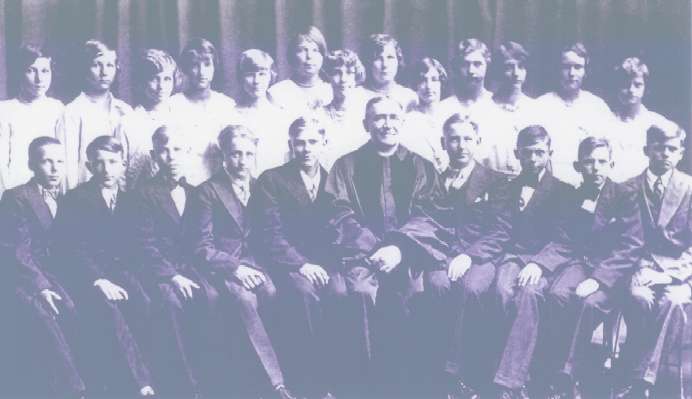 St. Paul's Lutheran 1930 confirmation class - Postville