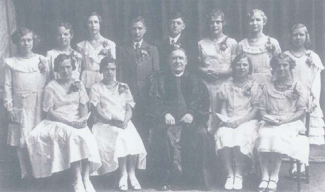 St. Paul's Lutheran 1932 confirmation class - Postville