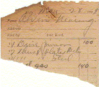 Alvin Neuring - F.C. Ruckdaschel ledger - 1918
