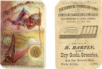 H. Martin, Dry Goods, Groceries - Advertising card