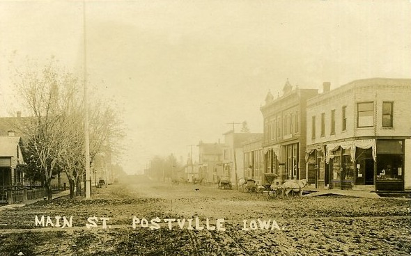 Main Street, Postville, Iowa - 1908