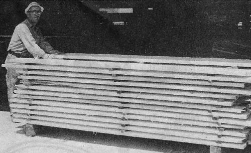 Jack Mulholland poses with stack of lumber
