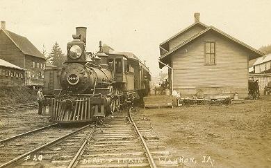 Waukon Railroad depot, 1912