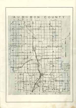 1936 Audubon County Atlas Map
