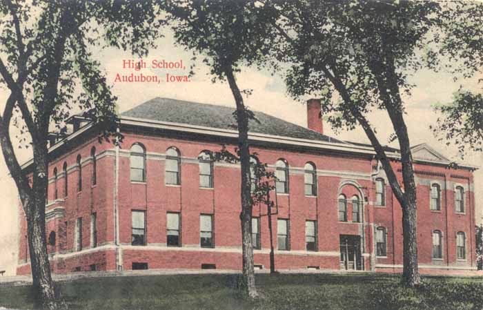 Audubon High School, Audubon, Iowa Circa 1909
