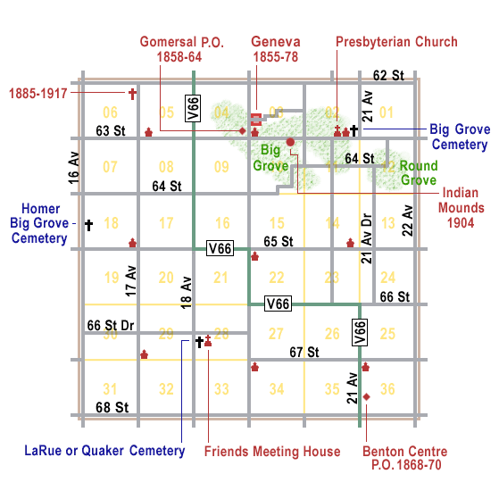 Big Grove Township map