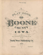 1896 Boone County Plat Book, North West Publishing Co. Title Page