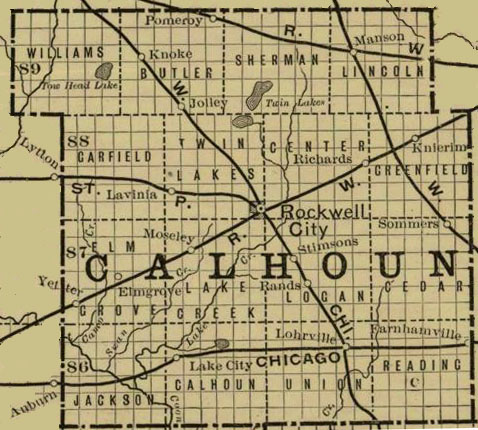 1899 map of Calhoun County