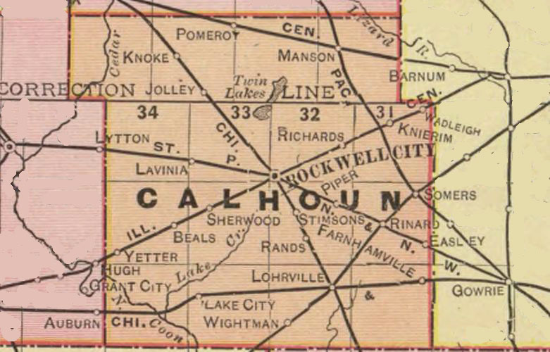 1905 map of Calhoun County
