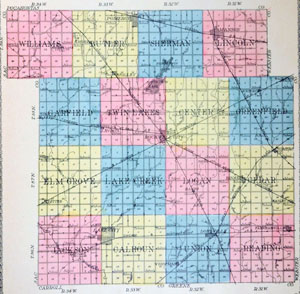 Calhoun County map 1911