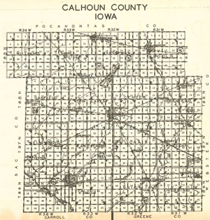 1934 Map of Calhoun County, Iowa
