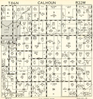 1934 map of Calhoun Township