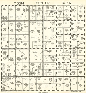 1934 map of Center Township