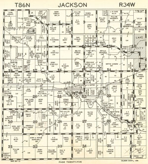 1934 map of Jackson Township