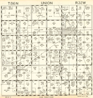 1934 map of Union Township