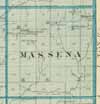 Massena Twp. 1875 Cass County Iowa Map