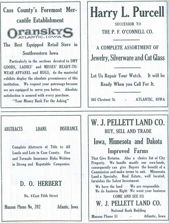 Oranskys, Harry L. Purcell, D. O Herbert, W. J. Pellett Land Co.