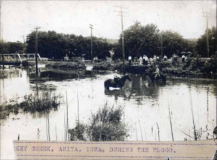 Turkey Creek, Anita, During the Flood Iowa