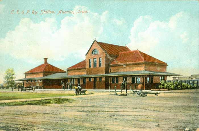 C. R. I. & P., Chicago Rock Island & Pacific Railway Station, Atlantic, Iowa