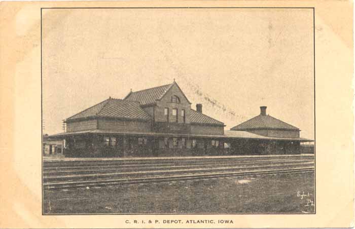 C. R. I. & P., Chicago Rock Island & Pacific Depot, Atlantic, Iowa