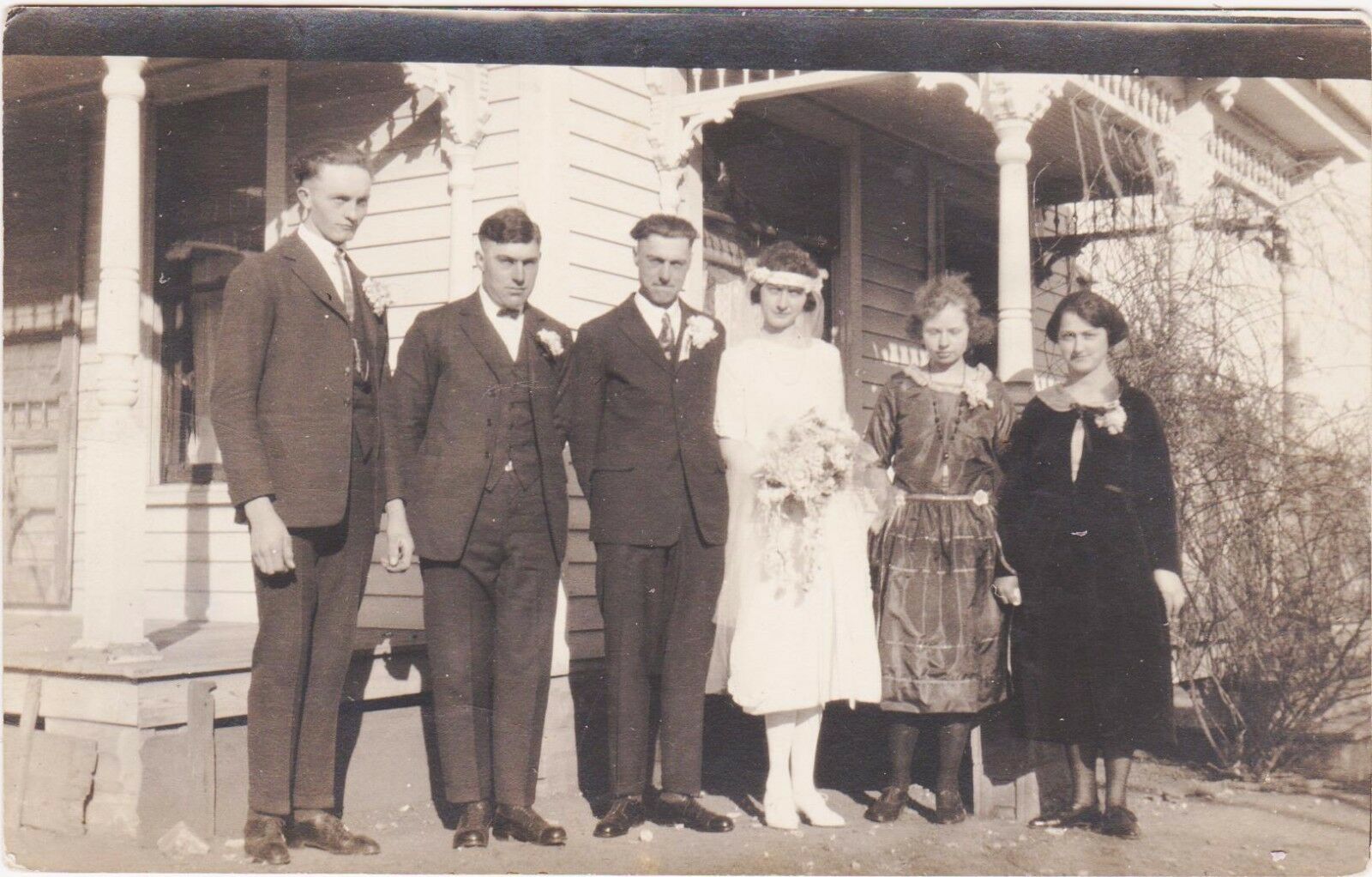 1923 Porter Tibken Wedding Party, Cass County, Iowa