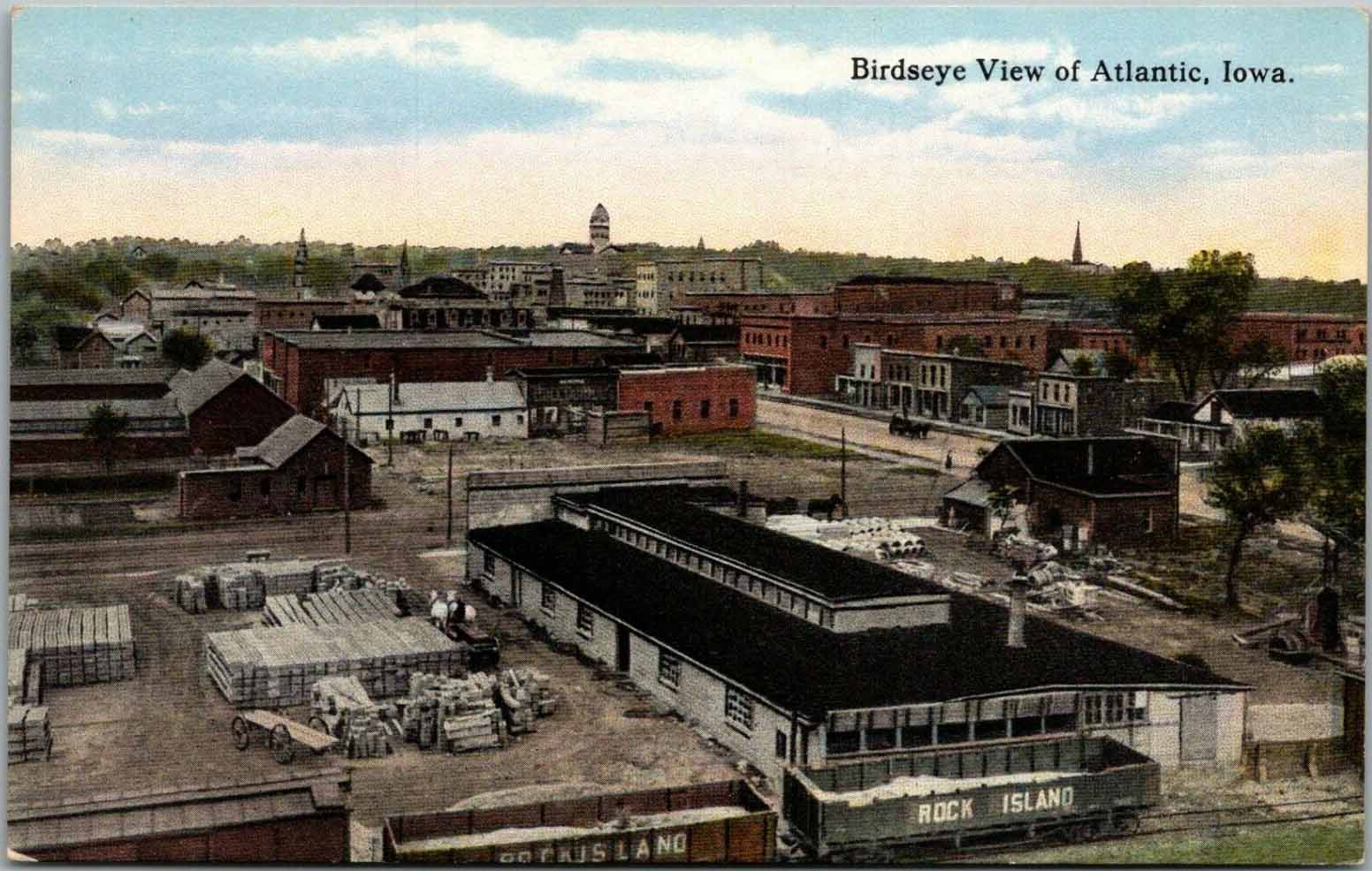Birdseye View of Railroad Yards, Atlantic, Iowa