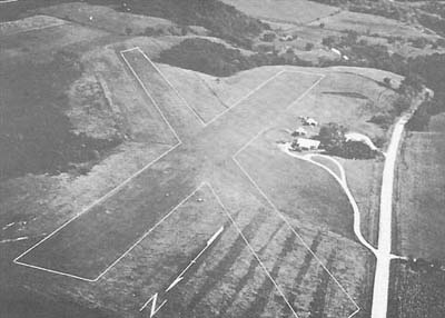 Aerial view of the Elkader airstrip