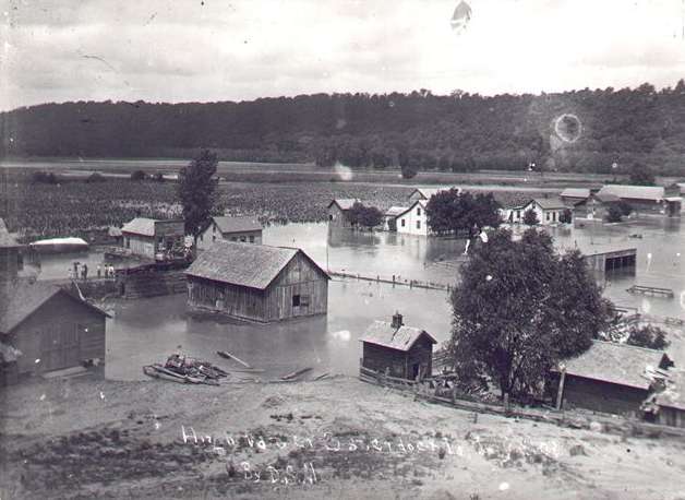 Osterdock flood 1908. Photo taken by Dean S. Mallory
