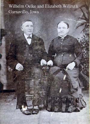Wilhelm Oelke & Elizabeth Willruth, Garnavillo, IA