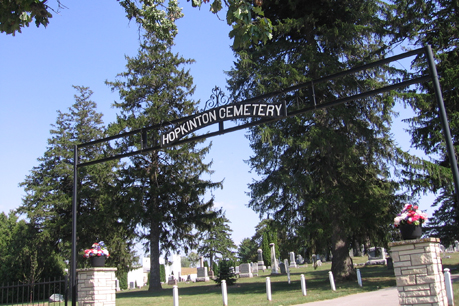 Hopkinton Cemetery Entrance.