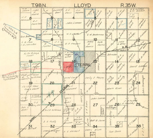 Townships Maps Iagenweb Dickinson County Iowa 0649