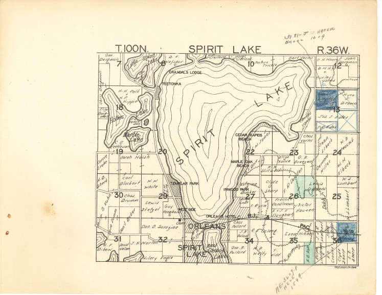Townships Maps Iagenweb Dickinson County Iowa 3224