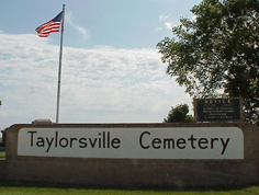 Taylorsville Cemetery entrance.