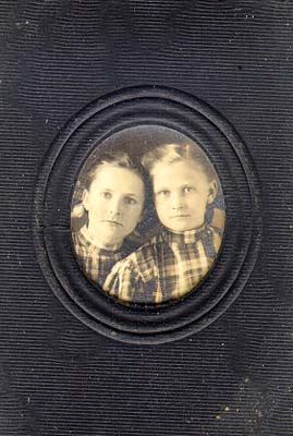 Atkinson sisters Anita abt age 7 & Gladys abt age 10
