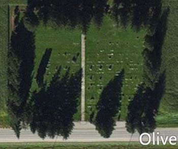 Wayside cemetery birdseye view, courtesy of Bing maps
