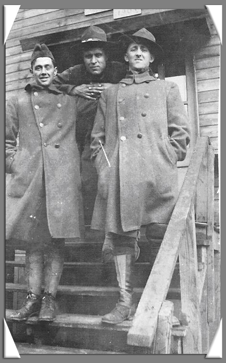 ?? Thompson, ?? Mumough, and ?? Adamson P. G., Camp Dodge 1918