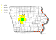 Greene County in Iowa Map