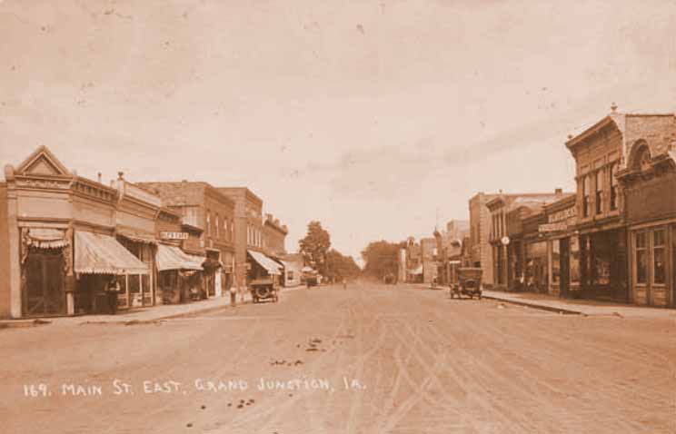 Grand Junction Iowa East Main Street Circa 1910-1920