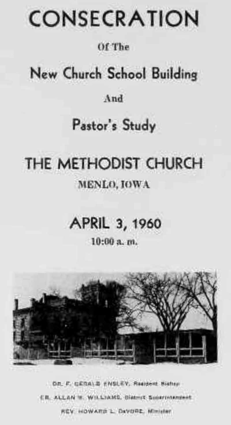 Menlo Methodist Church History