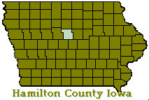 Hamilton Co. within State of Iowa Locator Map