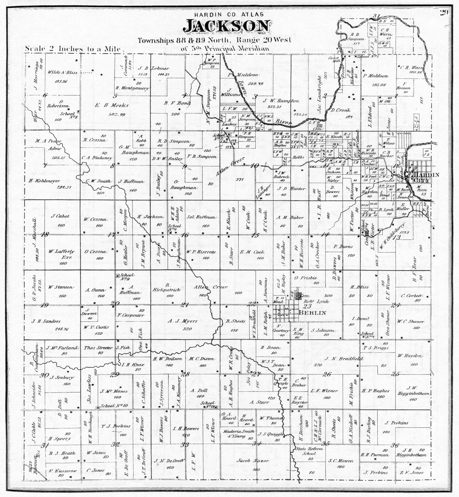 1903 map straight creek township jackson county kansas