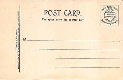 Postcard - Back - Chautauqua Campground - 1920