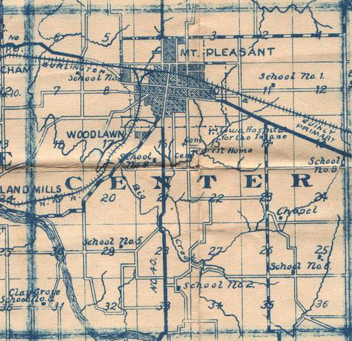 1900ish Henry County Map, Henry County IAGenWeb