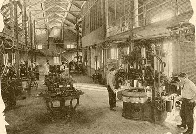 Interior of the ISC Machine Shop, 1917
