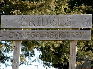 Bridges Pioneer Cemetery Sign