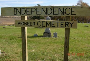 Independence Pioneer Cemetery Sign