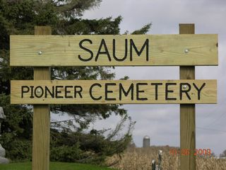 Saum Pioneer Cemetery Sign